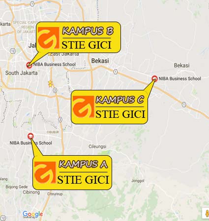 Campus Location Map (Google Map) Master of Management STIE GICI Nomor